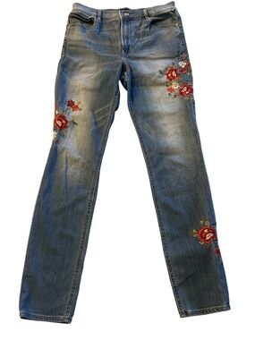 Express embroidered jeans